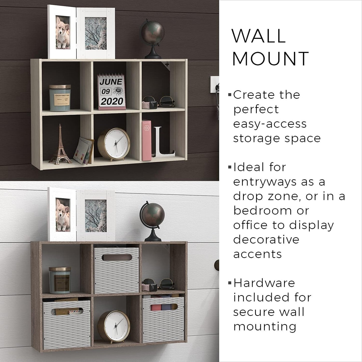 Mini 6 Storage Cube Shelves Display Cabinet Bookshelf Unit Toy Book Organizer