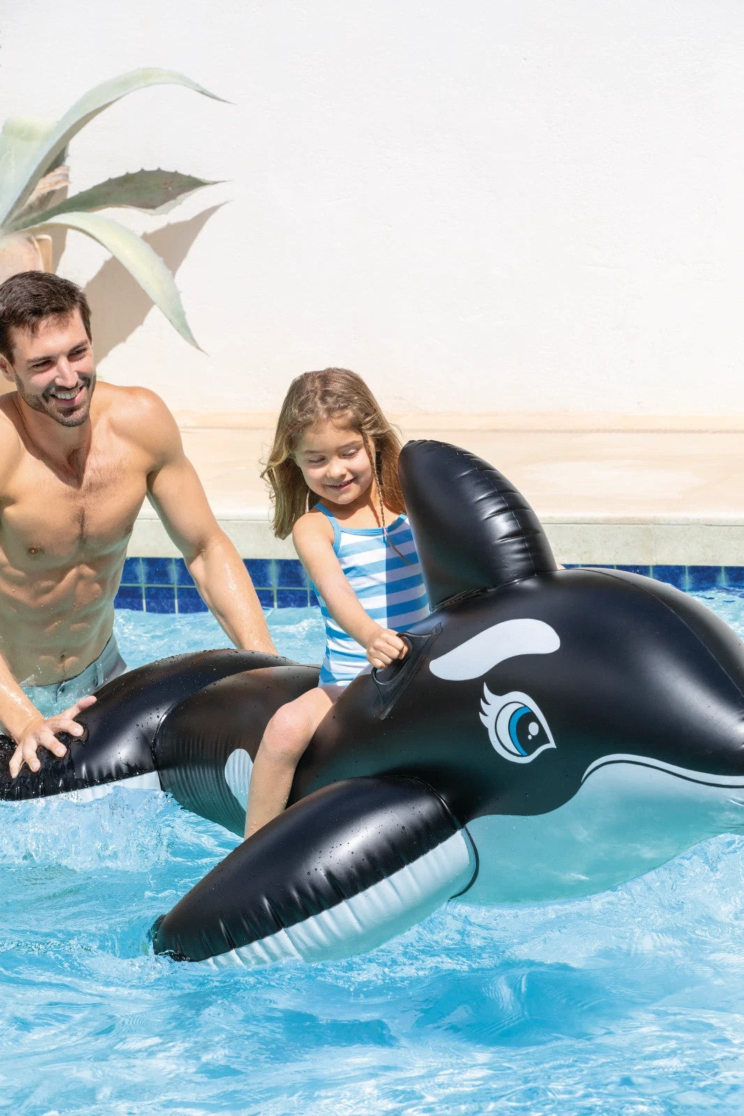 Intex Inflatable Floating Whale Ride On Swimming Pool Giant Toy Kids 3y+