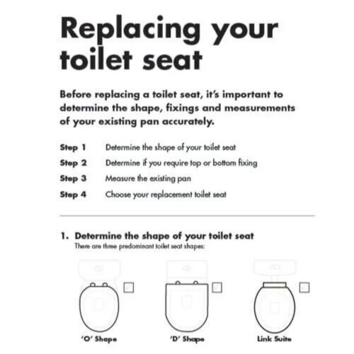 Estilo Toilet Seat Cover Soft Close Bathroom Round Shape Adjustable White