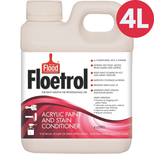 Flood Floetrol 4L Acrylic Paint Stain Conditioner Roller Spray Painting Additive
