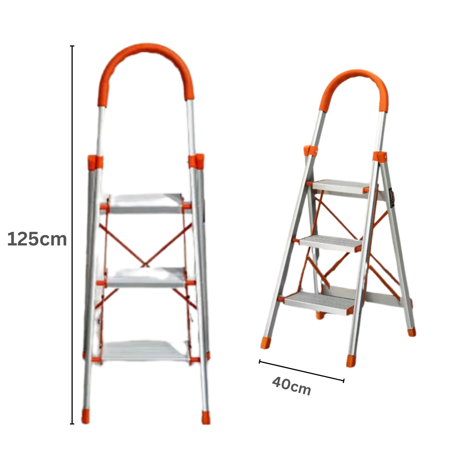 Katashi 3 Step Ladder Steel Multi Purpose Folding Light Weight Platform