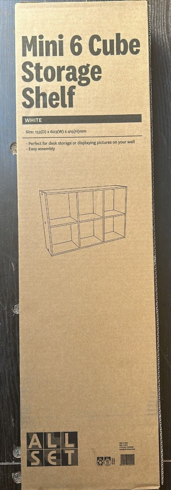 Mini 6 Storage Cube Shelves Display Cabinet Bookshelf Unit Toy Book Organizer