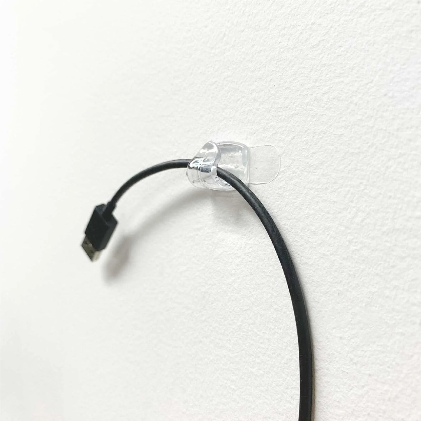 Permastik Clear Removable Cord Clips Cable Ties Holder Organiser 12 Pack