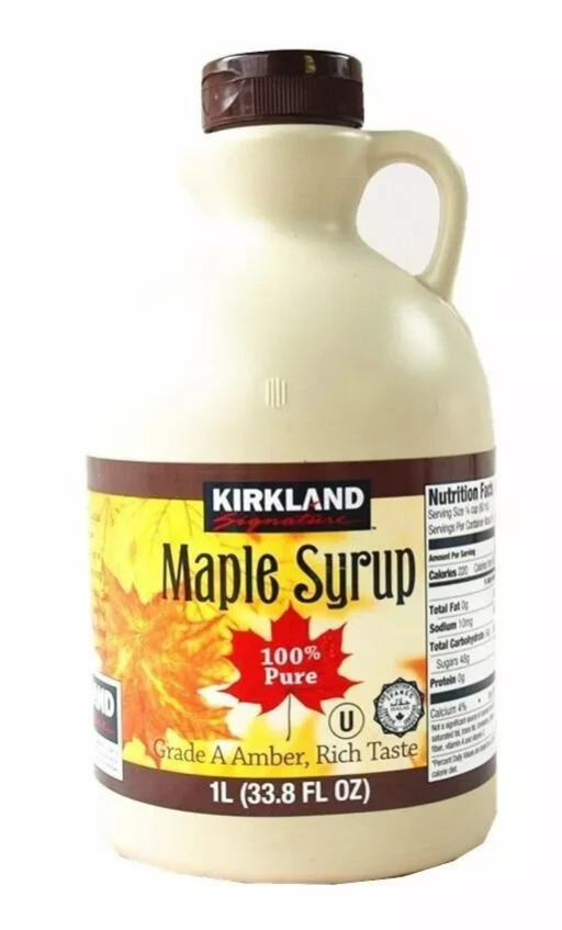 4x Kirkland Sugnature Maple Syrup Pure Grade A Amber Color Rich Taste 1 Litre