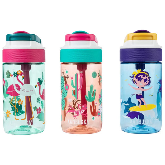 Kambukka Lagoon Kids Water Bottles Leakproof BPA Free Drinking Bottle 400ml 3pc