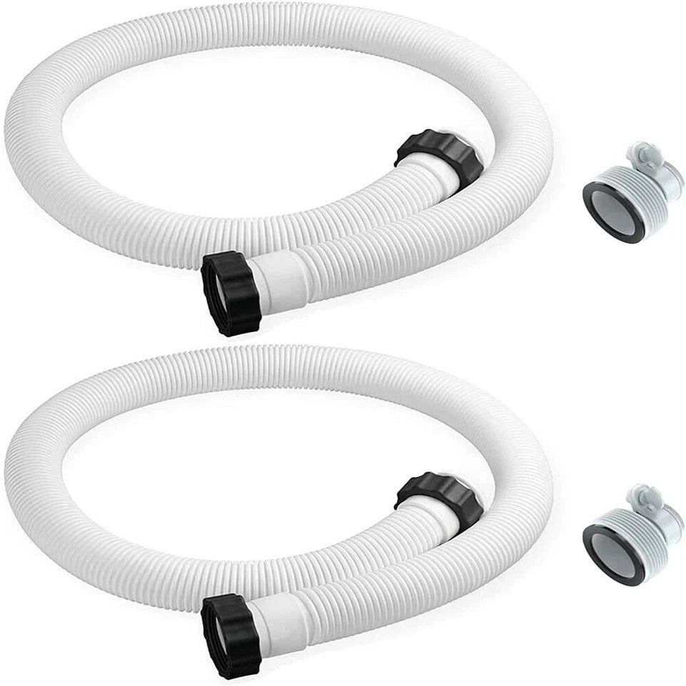 2x Genuine Intex Hose with Hose Adapters B Diameter Pool Filter Pump Accessories