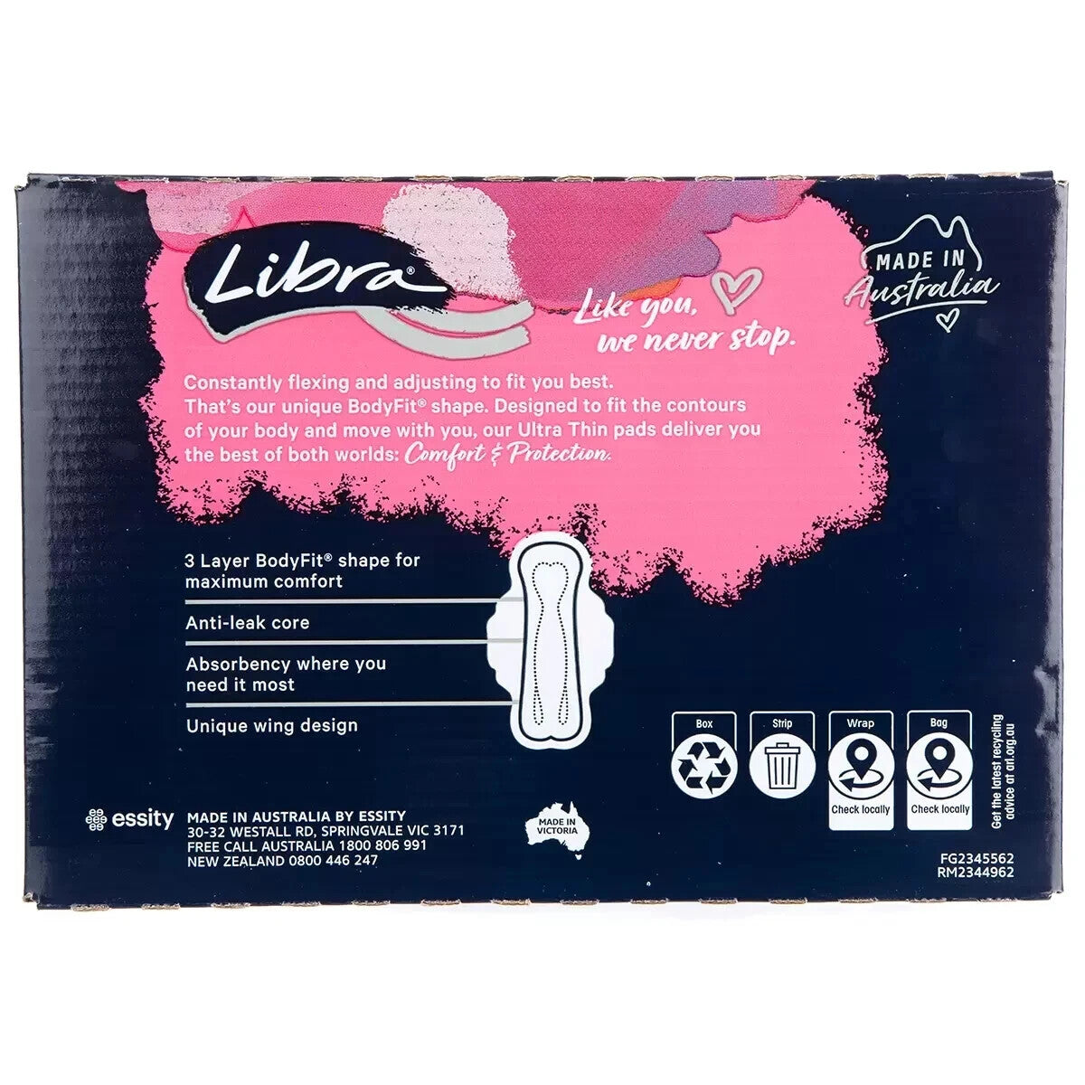 Libra Ultra Thin Super Pads With Wings Disposable Sanitary Pad 108 Pack