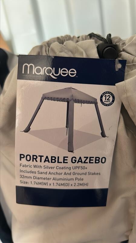 Marquee Gazebo Tent Folding Portable Hub Outdoor Event Sun Shade Clay 32mm