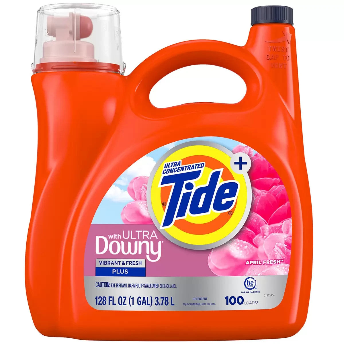 Tide With Ultra Downy April Fresh Liquid Laundry Detergent 100 Loads 3.78L