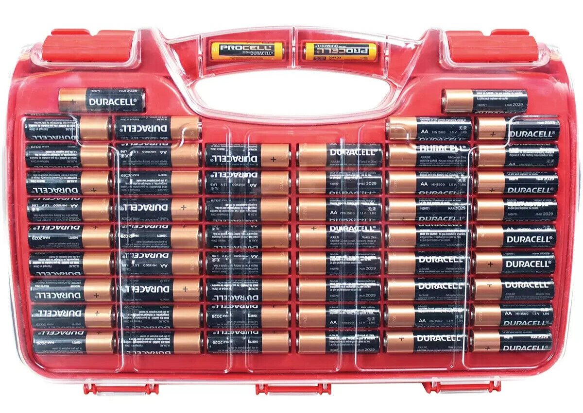 Battery Daddy Battery Storage Organiser Case w/ Tester Batteries Holder Box