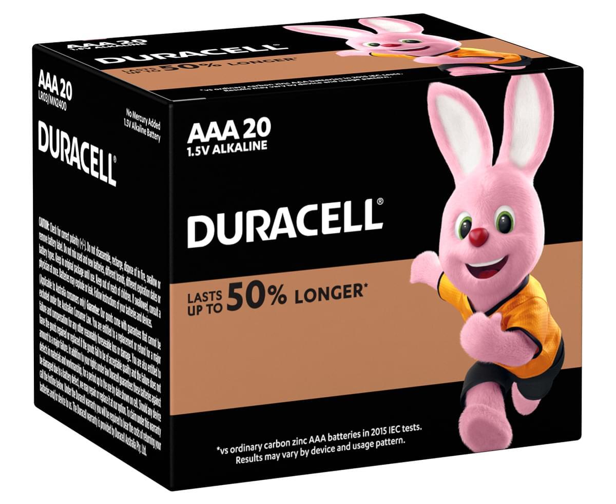 2x Duracell Coppertop AAA Batteries 20-Pack Long Lasting Geniune 1.5V Alkaline