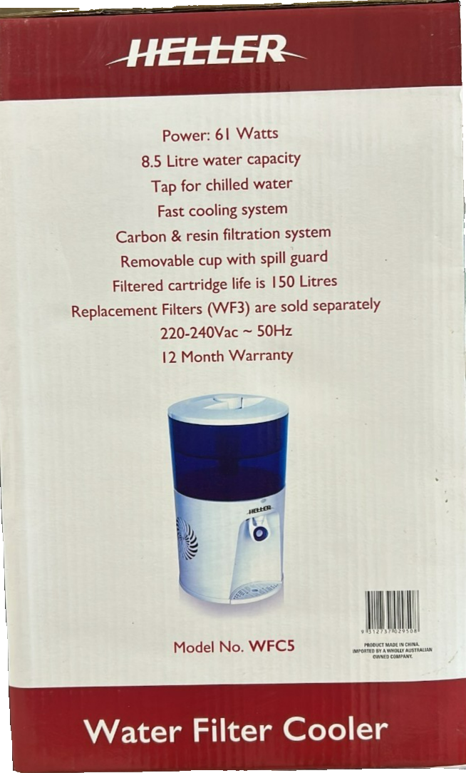 Heller 8.5L Bench Top Water Filter Carbon Cold Cooler Chiller Dispenser