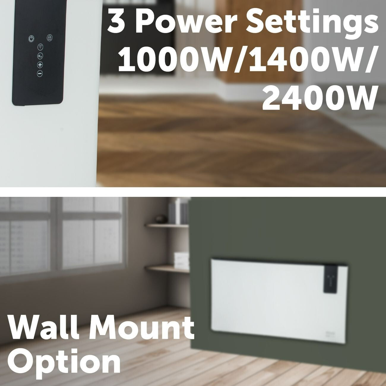 ARLEC 2400W SMART Wi-Fi Convection Heater Remote Control Grid Connect Wall Mount