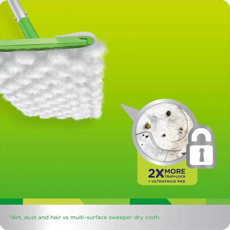 Swiffer Sweeper Heavy Duty Dry Floor Cleaner Cloths Unscented 3D Fibers 50ct