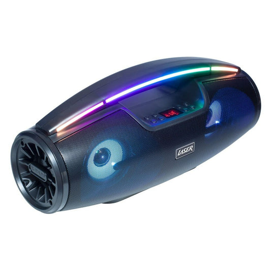 Laser Bluetooth Speaker Portable Rechargeable Party Boombox LED Lights USB AUX