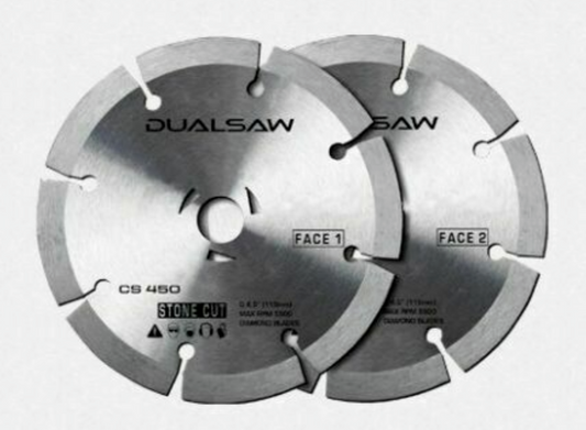 Renovator DualSaw CS450 Stone Cut Diamond Cutting Blades With Free Guide Set