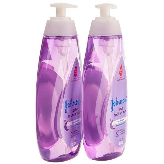 Johnson's Baby Bedtime Bath Hypoallergenic Liquid Soap Free Cleanser 2 x 750ml
