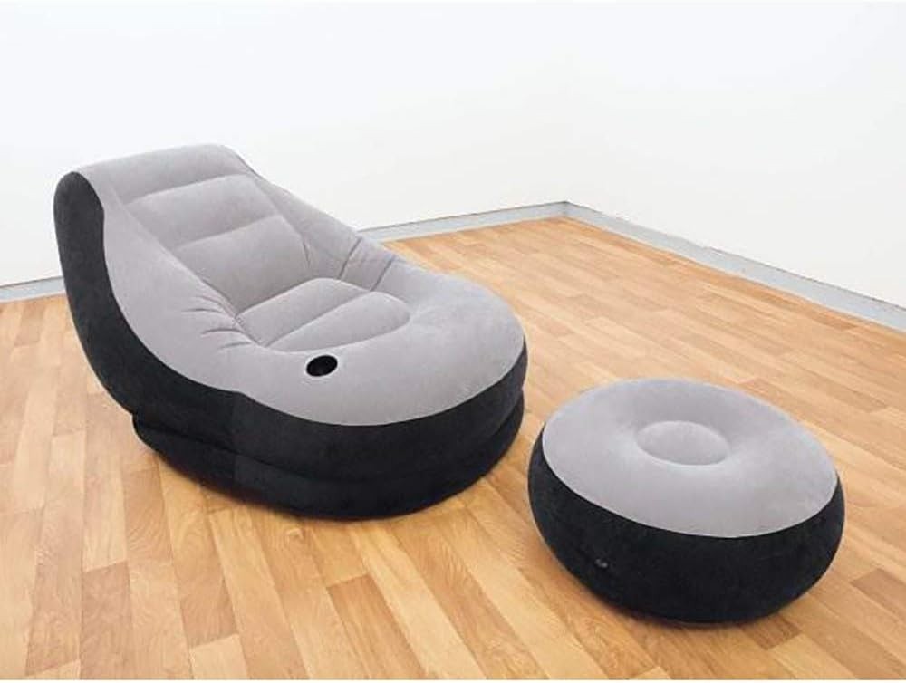 Intex Ultra Lounge Ottoman Set Inflatable Sofa Couch Chair Seat Footrest Relax