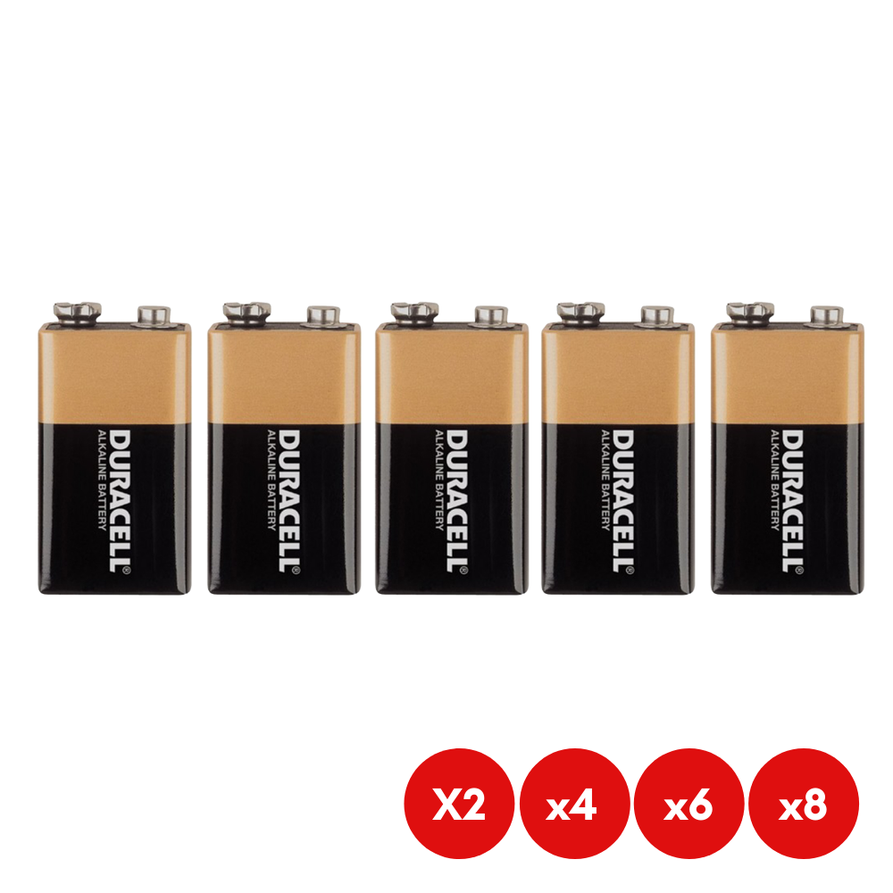 Genuine Duracell 9V Coppertop Alkaline Battery Batteries 2 4 6 8