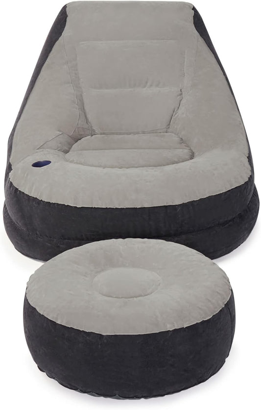 Intex Ultra Lounge Ottoman Set Inflatable Sofa Couch Chair Seat Footrest Relax