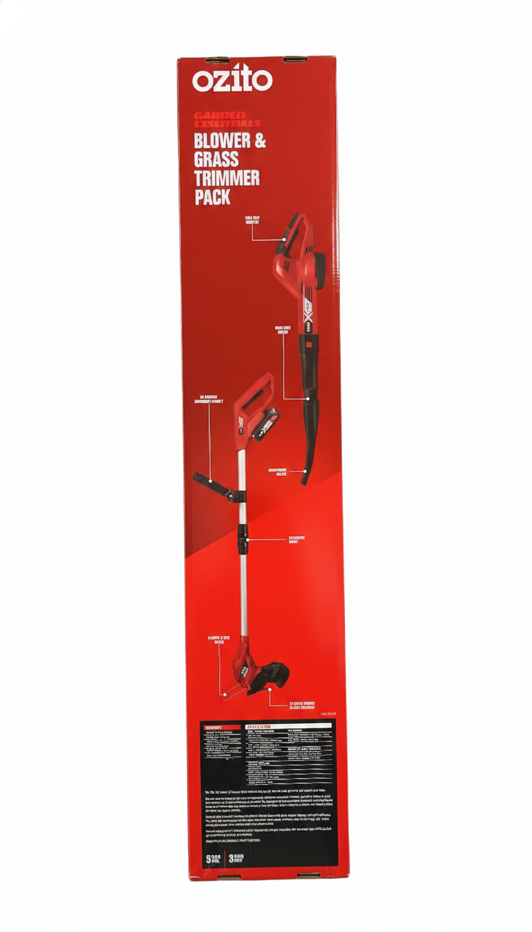 Ozito PXC Cordless Blower Grass Trimmer Battery Charger Kit 18V Lawn Garden Tool