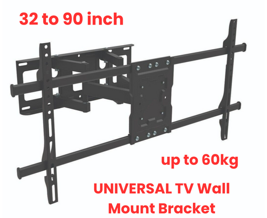 Click TV Bracket Wall Mount Swivel Tilt Full Motion LED LCD 32 40 50 60 70 90 in