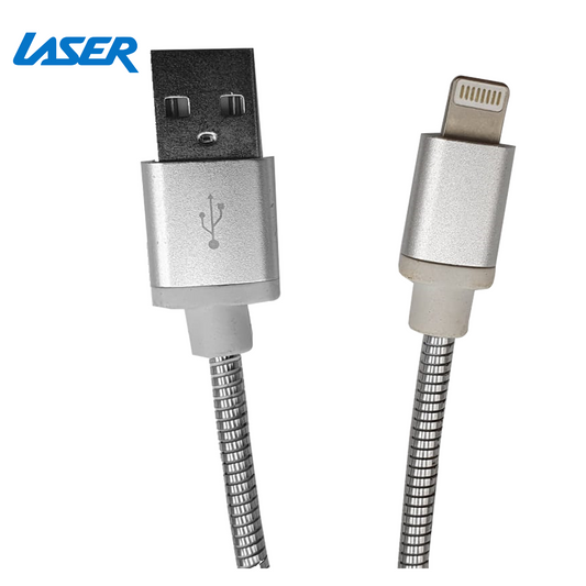 Laser Charging Cable Braided USB A iPhone iPad AirPods Charger Cord 2M
