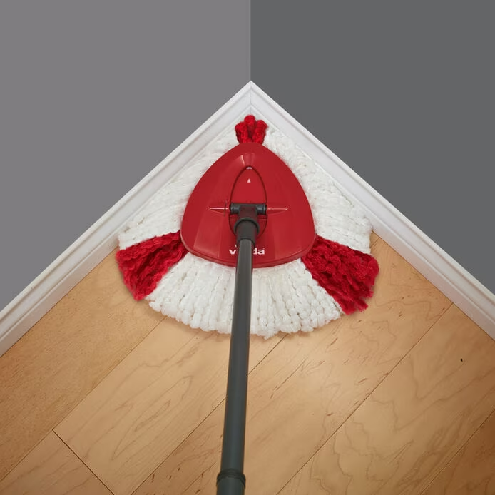 Vileda Turbo Spin Mop 2 Microfibre Refills Spin Wring Bucket Set Floor Cleaning