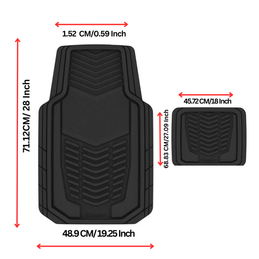 Michelin Universal Car Floor Mat Set Carpet Rubber Smart Trim for Vehicle 4PCS