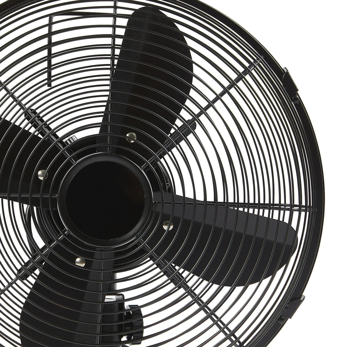 Desk Fan 30cm Tilt Adjust Speed Bench Air Cooler Oscillating Metal Black