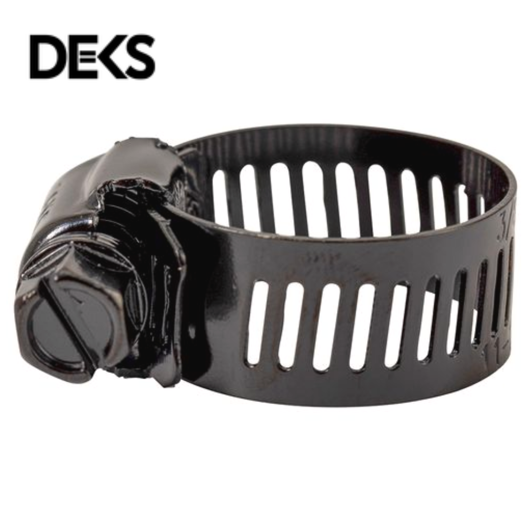 Deks  11-25mm Black Marine Grade 316 Stainless Steel Expandable Hose Clamp