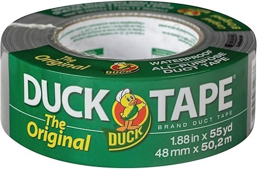 2x The Original Duck Duct Tape Single Roll Adhesive Sealing Silver 48 mm x 50 m