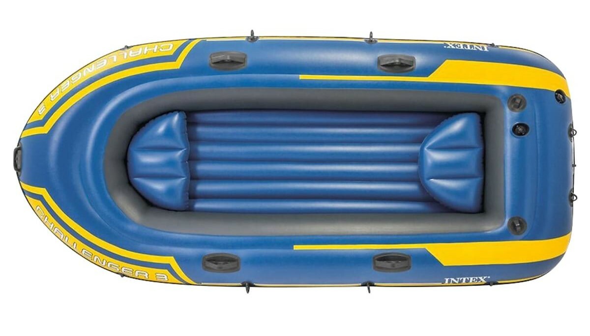 Intex Inflatable Boat Kayak Challenger 3 Person W/ Oars Pump Sports River Lake