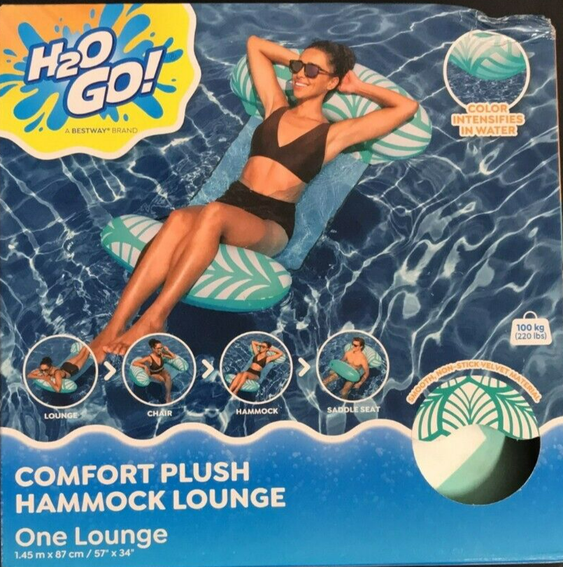 Bestway H2OGO Inflatable Swimming Pool Hammock Lounge Bed Pool Floating Chair