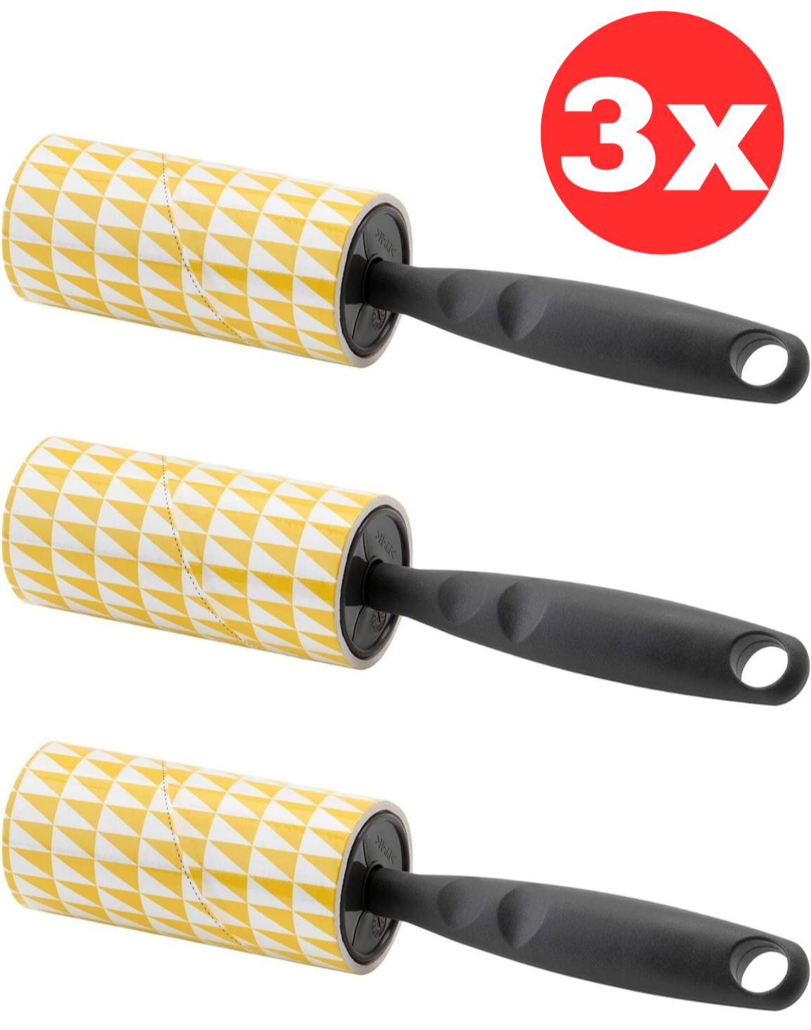 Lint Roller Grey Pet Dog Hair Clothes Fabric Dust Fluff Sticky Remover  Set of 3