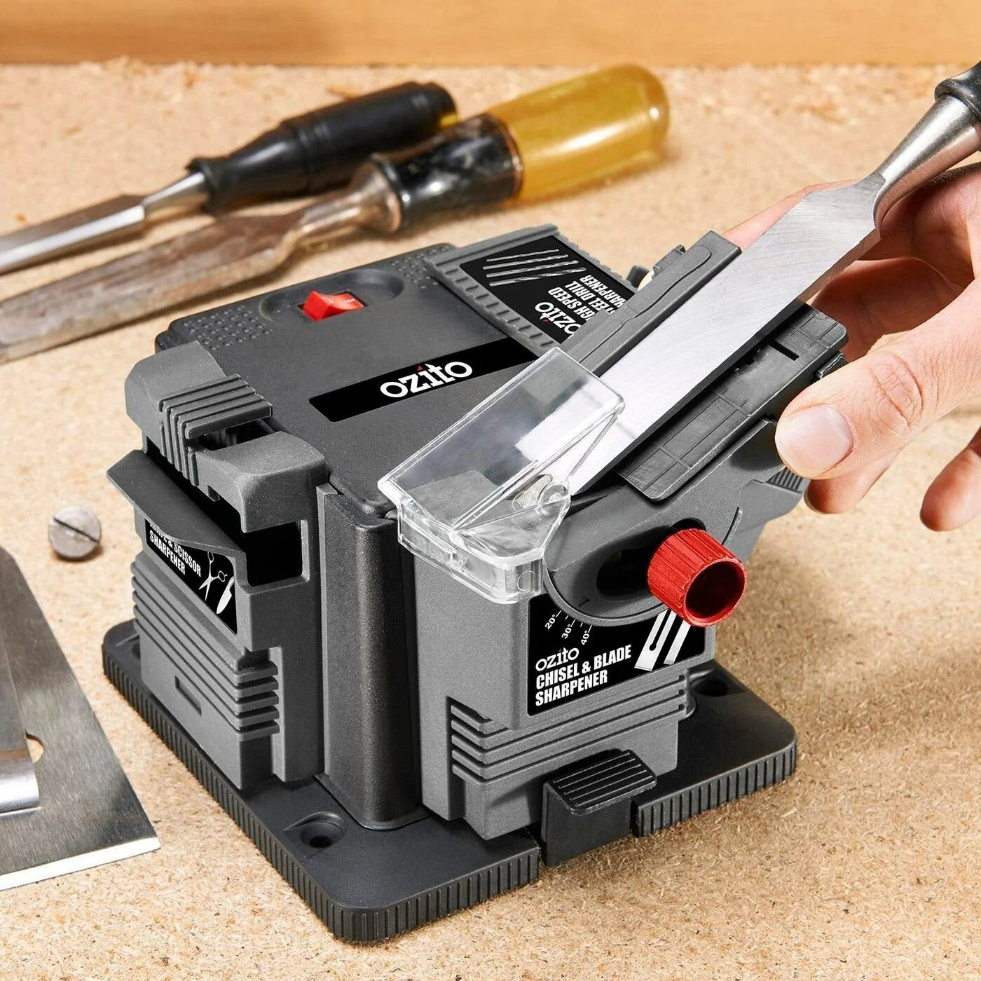 Ozito Drill Bit Sharpener Electric Multi Tool Sharpening Scissors Chisel 65W