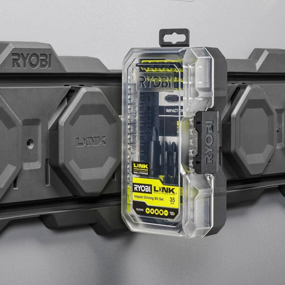 Ryobi Impact Link Driving Bit Set System Compatible Wall Storage 35-Piece