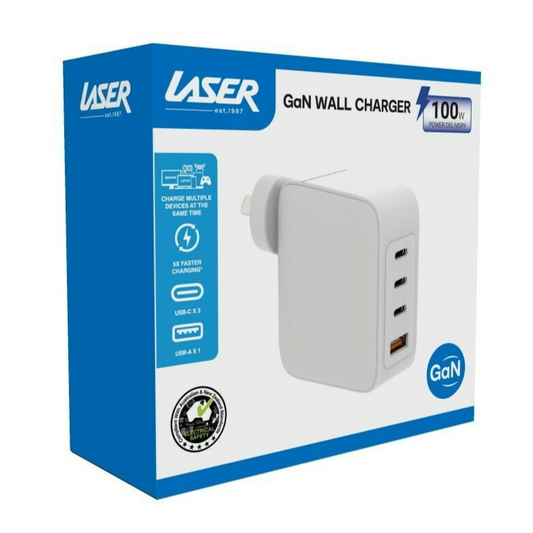 Laser 4-Port Fast Charger USB Adapter Charging for Universal Laptop iPhone 100W