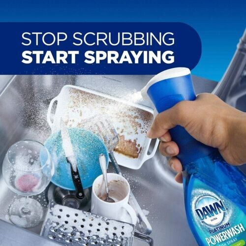 Dawn Dishwashing Platinum Powerwash Dish Spray Soap Cleaner Starter Pack Refill