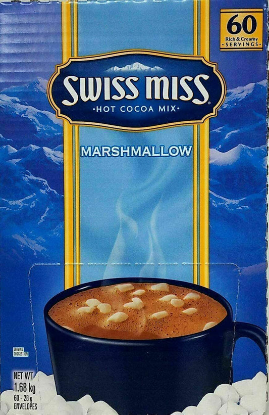Swiss Miss Hot Cocoa Mix Marshmallow 60 Sachets Rich Creamy Hot Chocolate Pantry