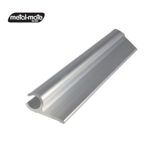 Metal Mate 27.95 x 12.7 x 1.7mm 1m Aluminium Section Sail Track Silver Alloy