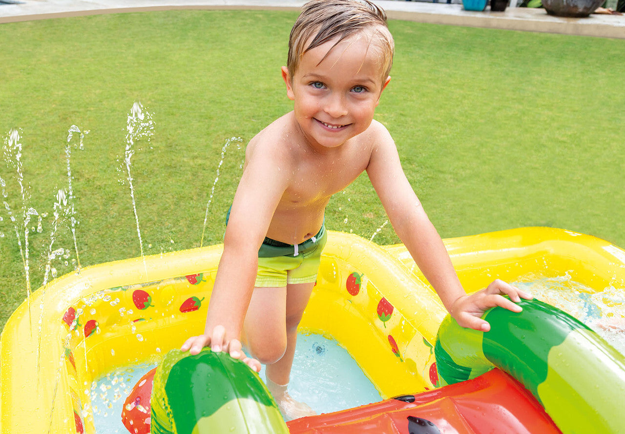 Intex Kids Inflatable Swimming Pool Play Centre Fruit N Fun Water Fun and Slide