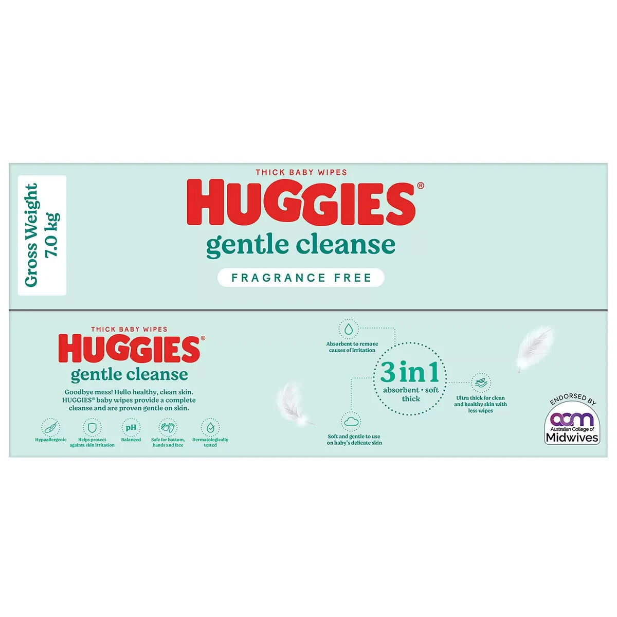 Huggies Fragrance Free Baby Wipes Dermatologically Tested 24 x 80 Wipe 2 Pack