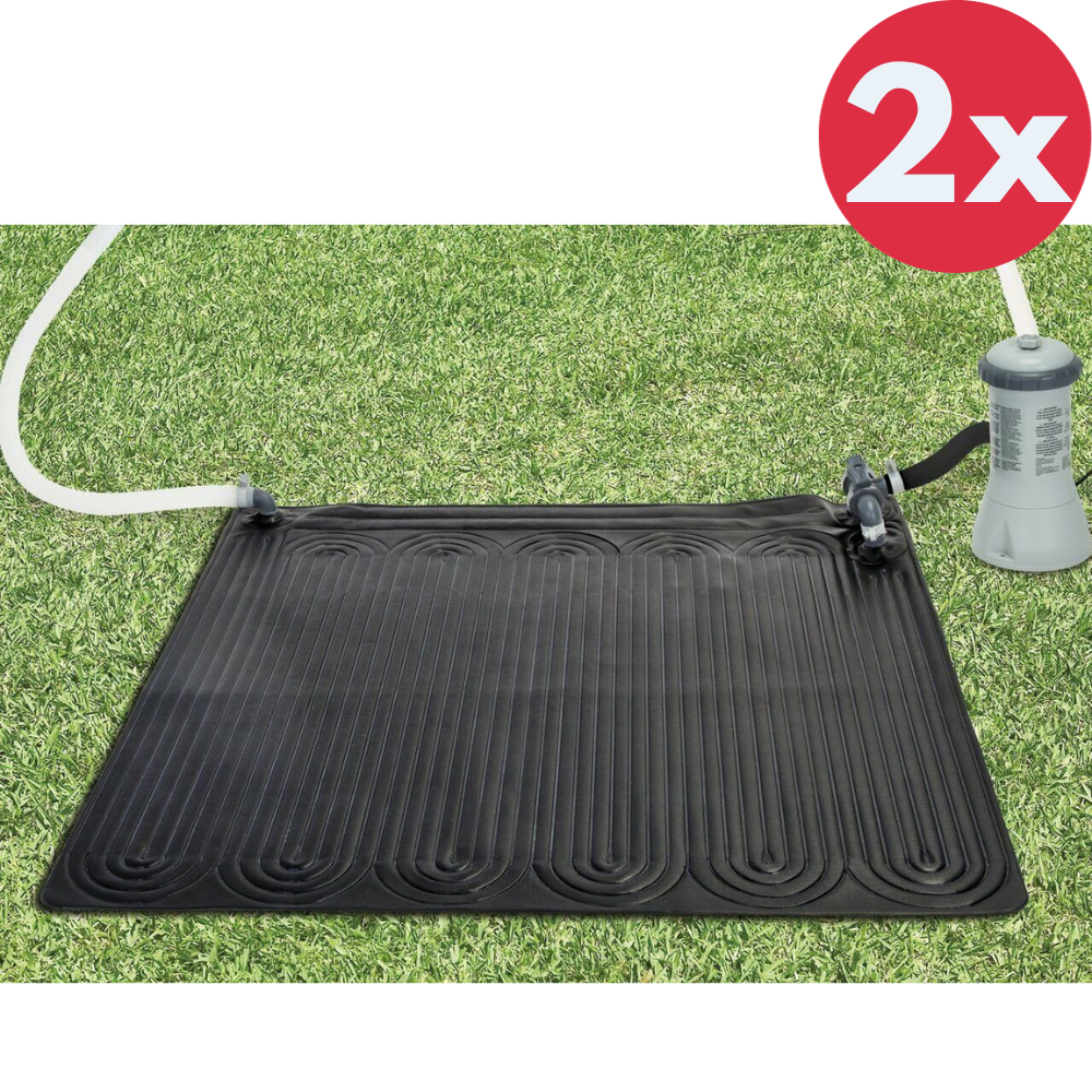 2x Intex Solar Heater Mat Above Ground Swimming Pool Filter Pump Warmer 120cm