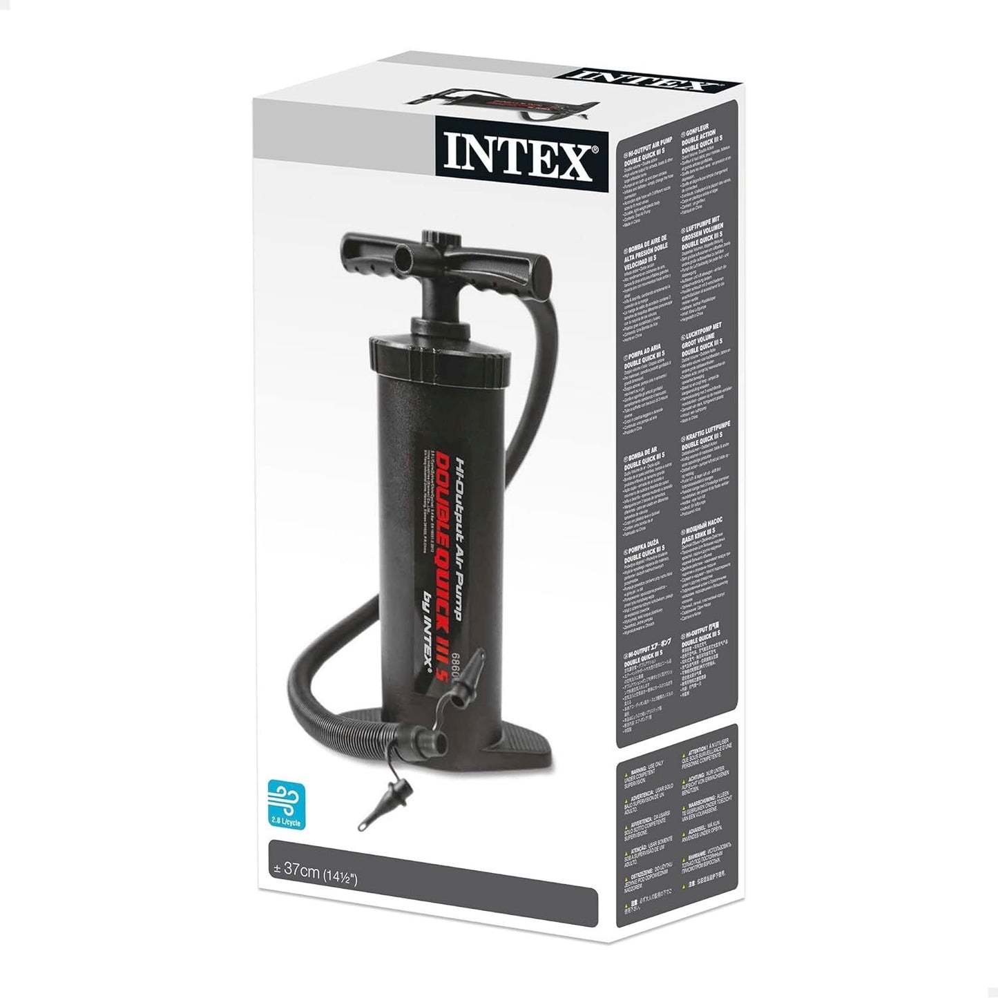 Intex Double Quick III Hand Pump Inflator for Air Bed Inflatable Pool ball