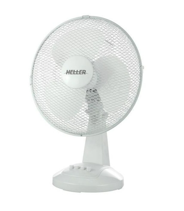 Heller 40cm Desk Fan Table Adjustable Tilt Portable Oscillating 3 Speed Setting
