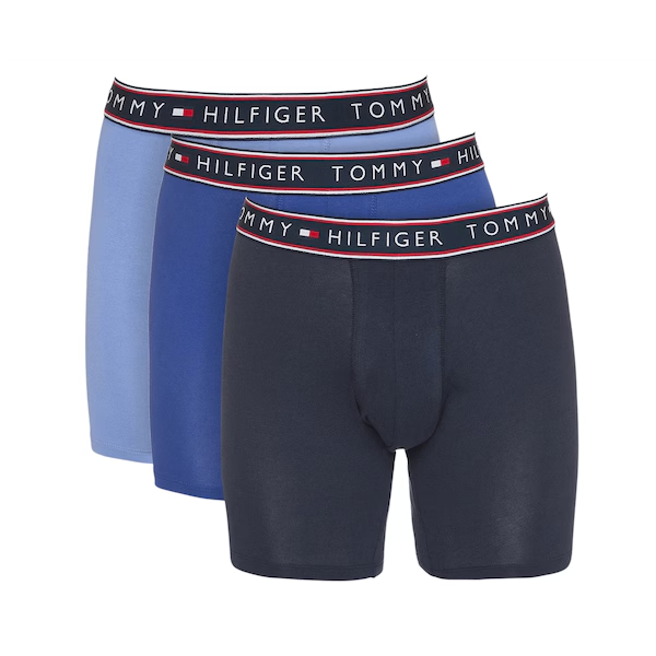 Tommy Hilfiger Mens Trunks Underwear Cotton Stretch Boxer Briefs Large 3 Pack