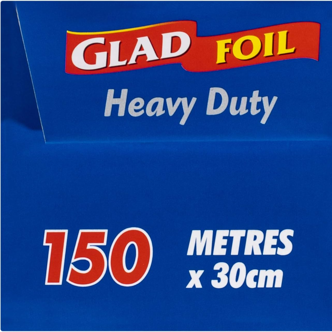 2 x Glad Foil Sealing Wrap Food Wrapping Cover Heavy Duty 150M x 30cm