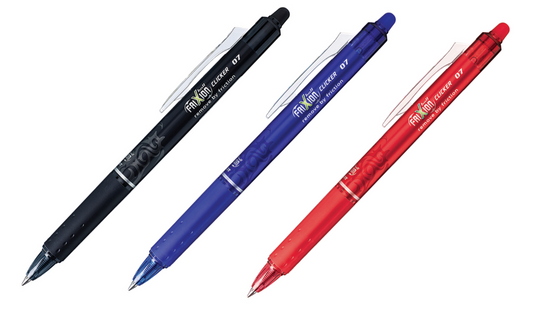 Pilot FriXion 0.7 Retractable Erasable Pen Ball Clicker 1x 2x 4x Blue Red Black