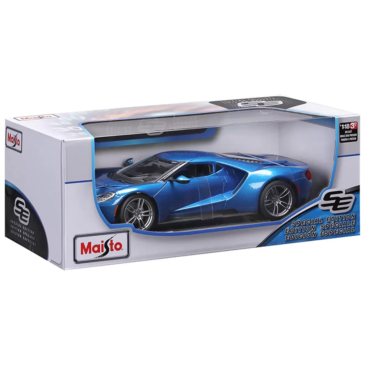 Maisto 1:18 Diecast Cars 2017 Ford GT Die Cast Vehicle Model Car Toy Display